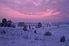 Rothimmel ber Schnee-Winterbild Abendstimmung Naturfoto Dmmerung frostige Winterlandschaft
