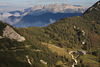 915087_Alpenpass Berge Gipfel Abendlicht Naturbild mit Berghütte Schneibsteinhaus