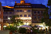 Hotel Barbarossa Konstanz Unterkunft Restaurant Gartenhof Nachtlichter
