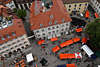 Münsterplatz Dächer von oben Konstanz Marktstände Besucher