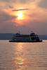 Bodensee-Schifffhre auf Wasser bei Sonnenuntergang Stimmung
