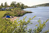 Elbe Camp Artlenburg Wasser Flussufer Zelt Wohnmobile Urlauber in Naturfoto