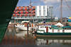 Bremerhaven Schaufenster Fischereihafen Foto Schiffe im Weserzufluss Hafenkanal