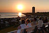 701195_Büsumer Strand Panoramafoto, Meer Sonnenuntergang, Romantik Nordseeküste Urlaubsidylle Bild
