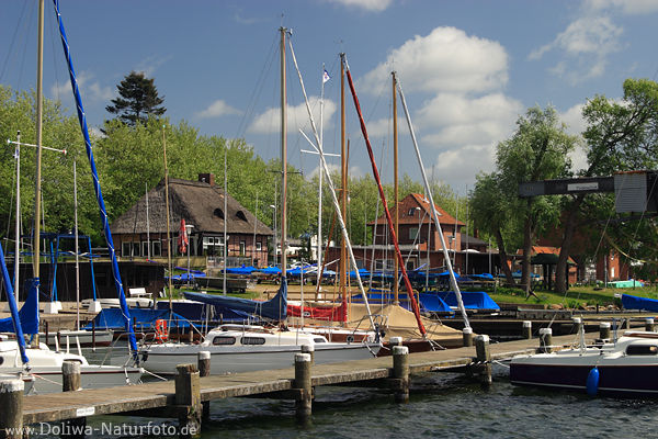 Seglerhafen Pln See Wasserufer Yachten Segelboote Stege