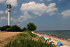 Ostseeinsel Fehmarn Urlaub an Ostküste natürlichem Strand mit Zelten in Natur am Meer Wasser