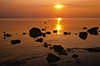 Meerstimmung Naturfoto Sonne über Wasserlandschaft Ostseeinsel Poel Meerufer