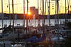 Niendorf Sonnenuntergang Hafen Boote Ostsee Wasser Meerlandschaft Romantik