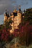 Märchenschloss Schwerin Goldfarben Romantik Abendlicht Stimmungsbild