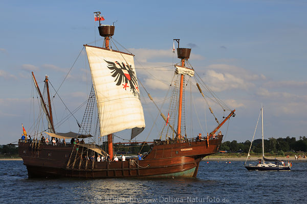 Lisa von Lbeck Segelschiff mittelalterliche Kraweel Frachter