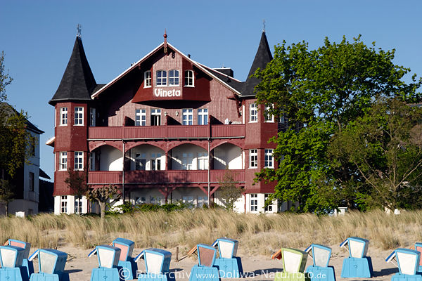 Strandvilla Vineta Bansin Ostsee-Unterkunft am Meerufer Insel Usedom Bderarchitektur Foto