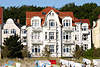 Usedomvilla Ostsee-Hotel Dora Bäderarchitektur Meerufer Unterkunft Strandkörbe Urlaubsbild