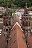 Münster Spitztürme Duo Foto Turmpaar Freiburger Kathedrale Aussicht über Altstadt