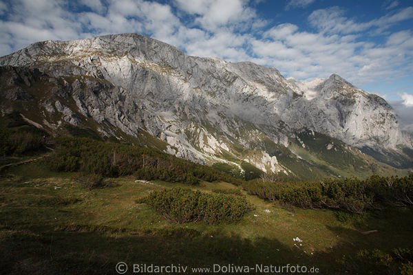 Gll & Brett Bergmassiv gewaltige Felsen Bergwand grnesTal Naturlandschaft