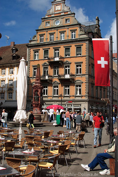Konstanz Markttreff Fussgngerzone Besucher schner Altstadt Architektur