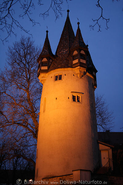 Stadtknechtsturm Nachtfoto Lindau Altstadt Diebsturm
