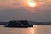 Wassertour Bodensee-Stimmungsbild bei Sonnenuntergang Tabor Schifffahrt Meersburg-Konstanz