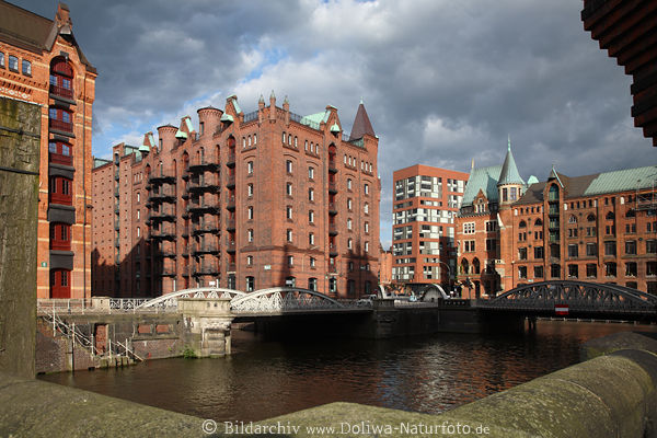 Speicherstadt Hamburg Huser Architektur Foto Fleet Wasserkanal Brcken Freihafen City Landschaft 