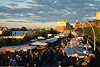 Fischmarkt in Morgenfrh an der Elbe Hafen Hamburg Marktbummel
