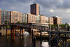 Binnenhafen Hamburg Lichtstimmung Kehrwieder-Brcke moderne Architektur Barkassen