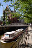 St. Annen-Fleet Barkasse vor Schlsschen Schiff Neuerwegsbrcke in Hamburg Speicherstadt
