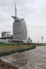 Bremerhaven Atlantic-Hotel Foto an Nordseekste Auenweser imposantes ala Dubai Gebude