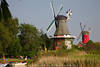 802630_Windmhlen Zwillinge Bild, Hollnder-Galeriemhlen, Greetsiel Landschaftsfoto