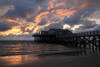 Nordsee Wolkenstimmung ber Pfahlbrcke Foto St.Peter-Ording Romantik Meerkste Strandbar Bild