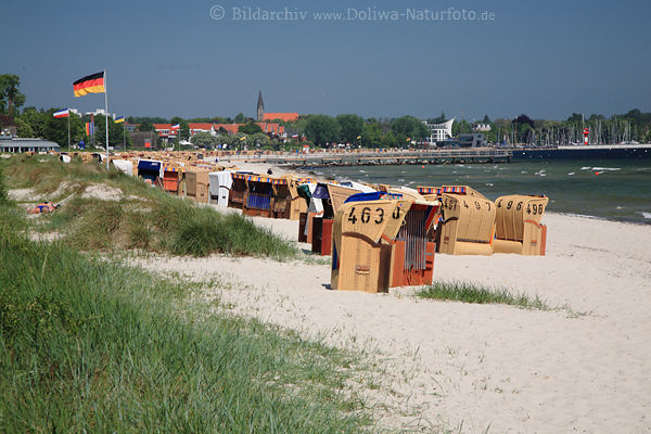 Eckernfrde Meeresbucht Sanddnen Naturstrand Ostseeufer Frde Krbe Panorama Foto