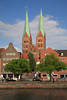Lbeck Doppelturmkirche St. Marien in Altstadt am Traveufer