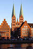 Lbeck Marienkirche Doppeltrme Altstadt Backsteinbau an der Trave