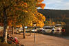 Titisee Herbstlandschaft Foto Strand Wasserufer Boote Steg Reisebilder Hochschwarzwald